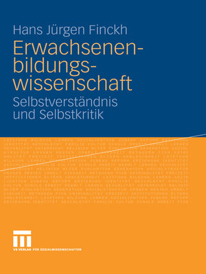 cover image of Erwachsenenbildungswissenschaft